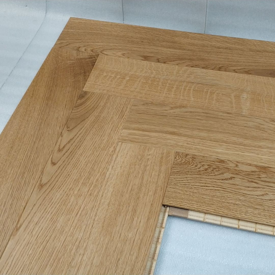 Bayswater Herringbone Natural Oak Wood Flooring 14 x 110 x 660 (mm) - homes-and-floors