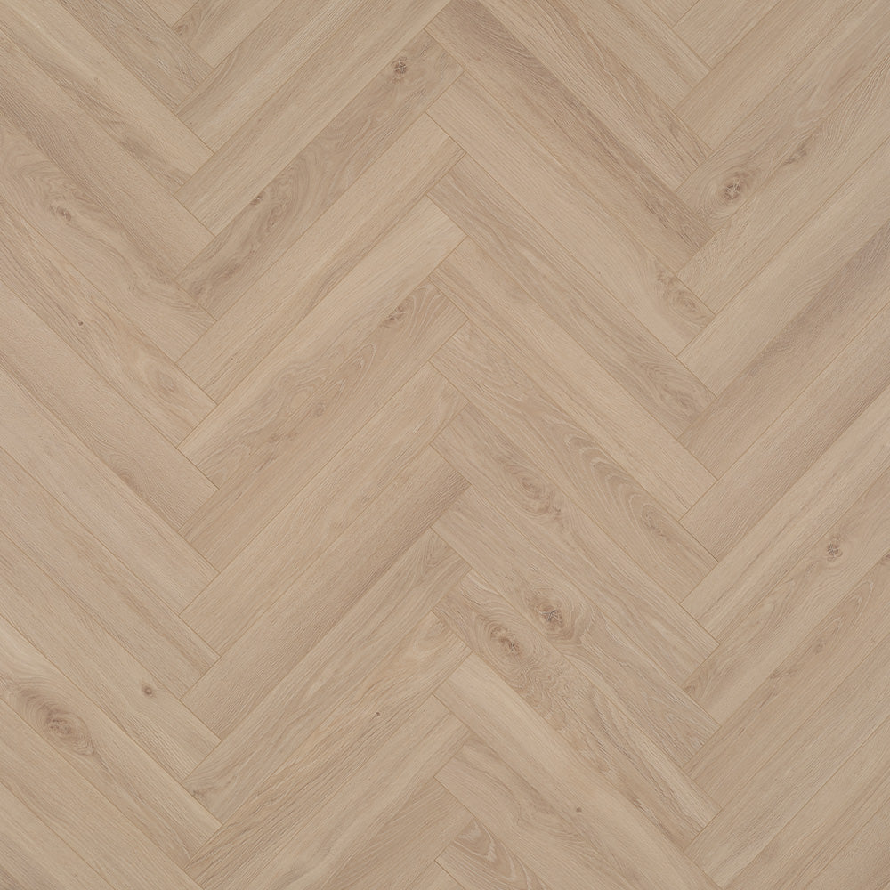 Berry Alloc Chateau 8mm Bloom Sand Natural Herringbone Laminate