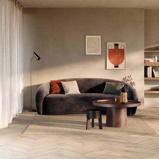Berry Alloc Chateau 8mm Bloom Sand Natural Herringbone Laminate