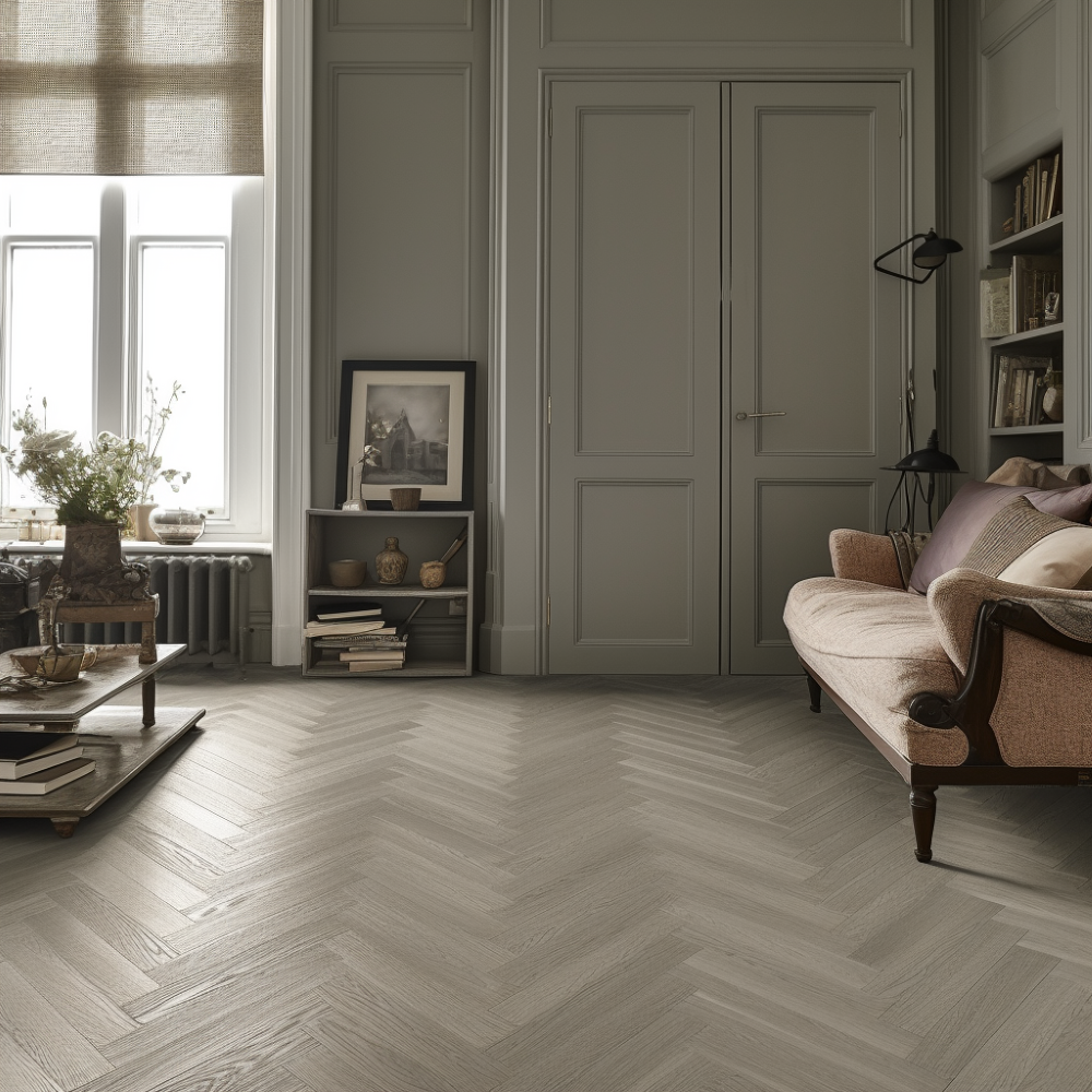 Aquacore Herringbone Boatshack Oak Click SPC Flooring - homes-and-floors