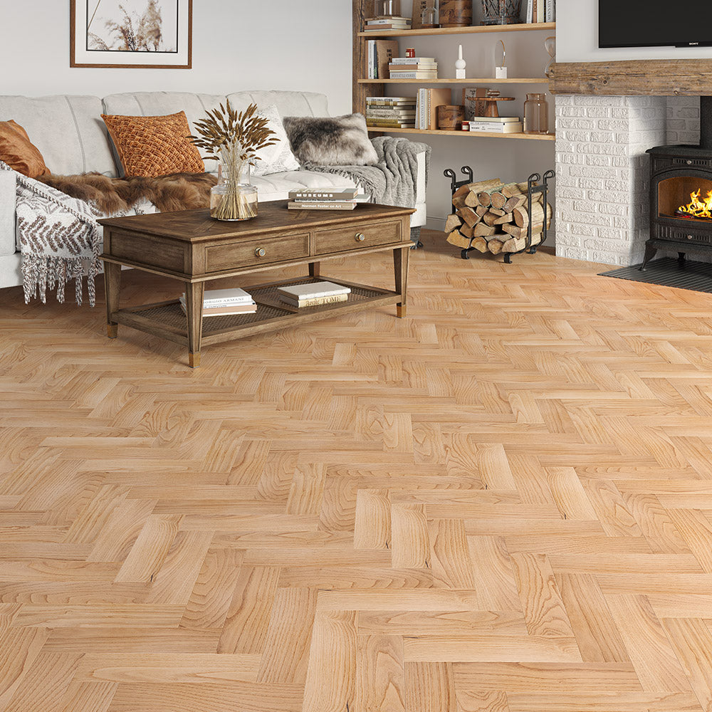 Harrogate Herringbone Smooth Oak 10 x 80 x 300 (mm)