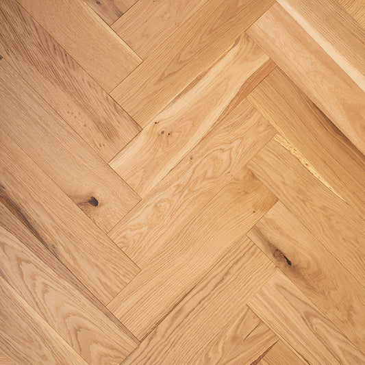 Cambridge Herringbone Brushed Oak Wood Flooring 15 x 125 x 600 (mm)
