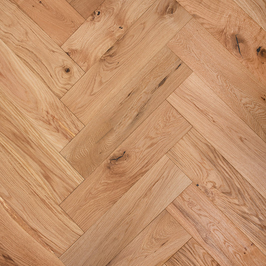 Cambridge Herringbone Oak Natural Oiled Wood Flooring 15 x 125 x 600 (mm)