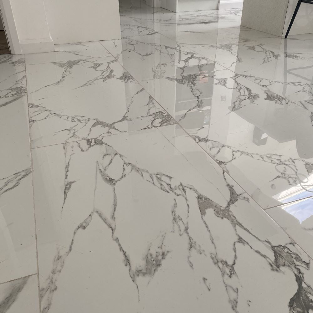 Terrenzo Marble Effect Polished Porcelain Wall & Floor Tile 60 x 120 (cm)