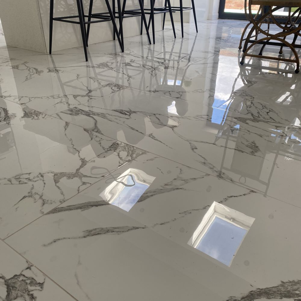 Terrenzo Marble Effect Polished Porcelain Wall & Floor Tile 60 x 120 (cm)