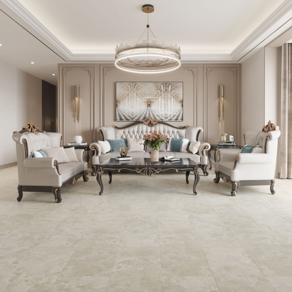 BML Concrete White SPC Click Floor Tile - homes-and-floors