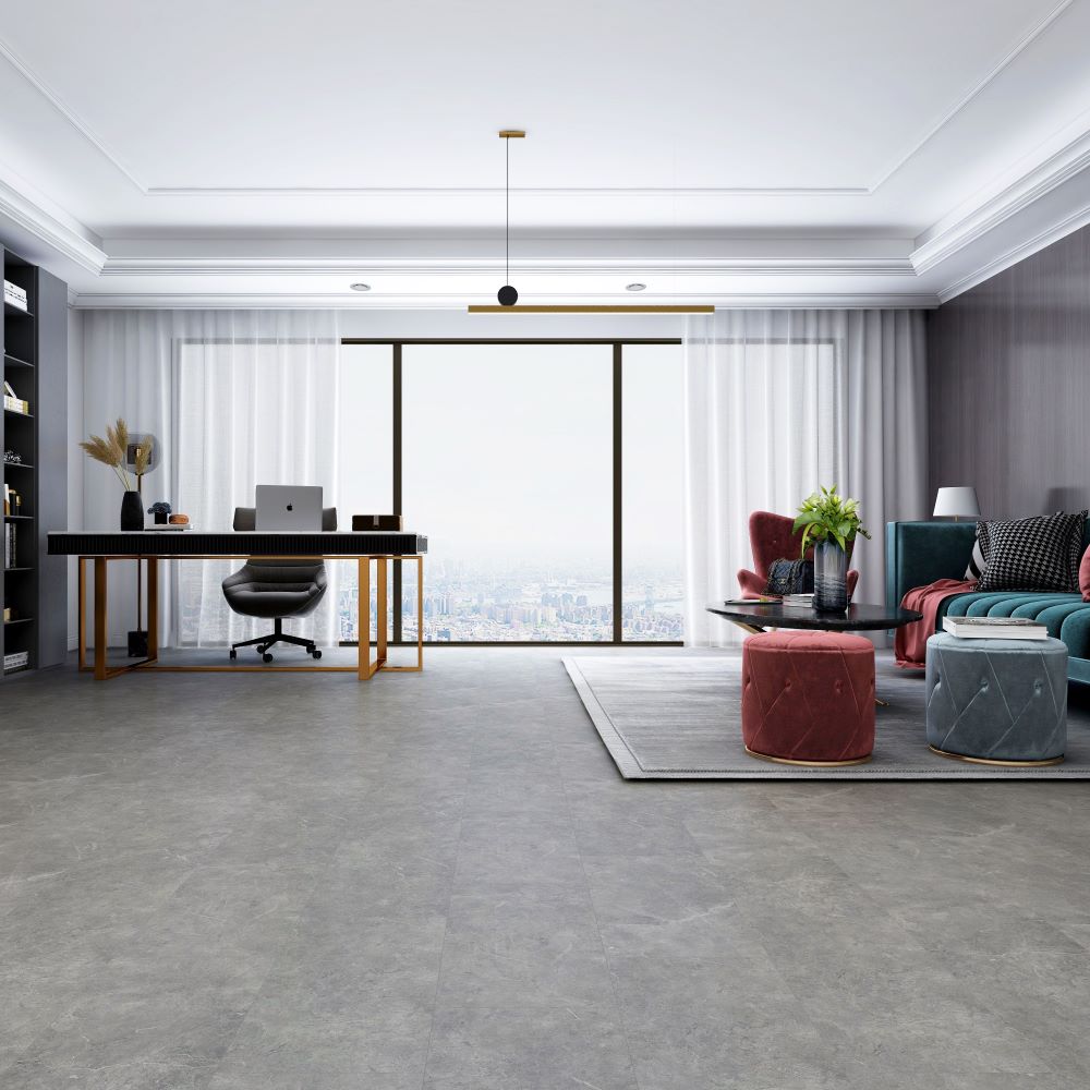 BML Concrete Dark Grey SPC Click Floor Tile
