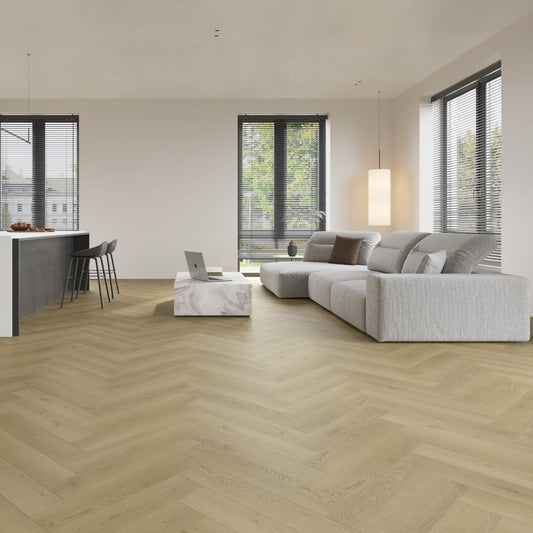 BML Herringbone Light Oak SPC Luxury Vinyl Flooring - homes-and-floors