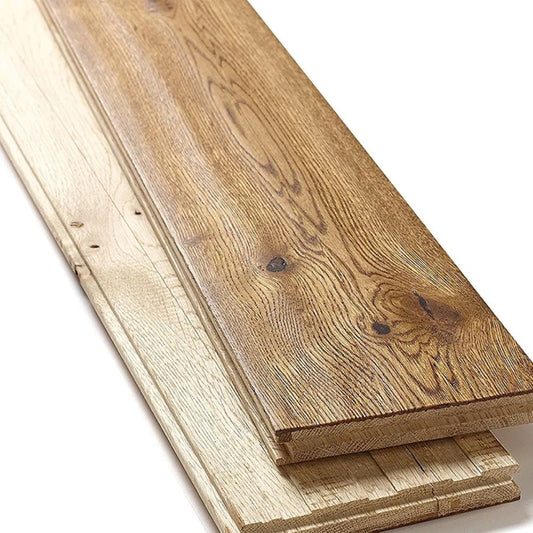 Windsor Solid Golden Brown Handscraped Oak Wood Flooring 18 x 125 (mm)