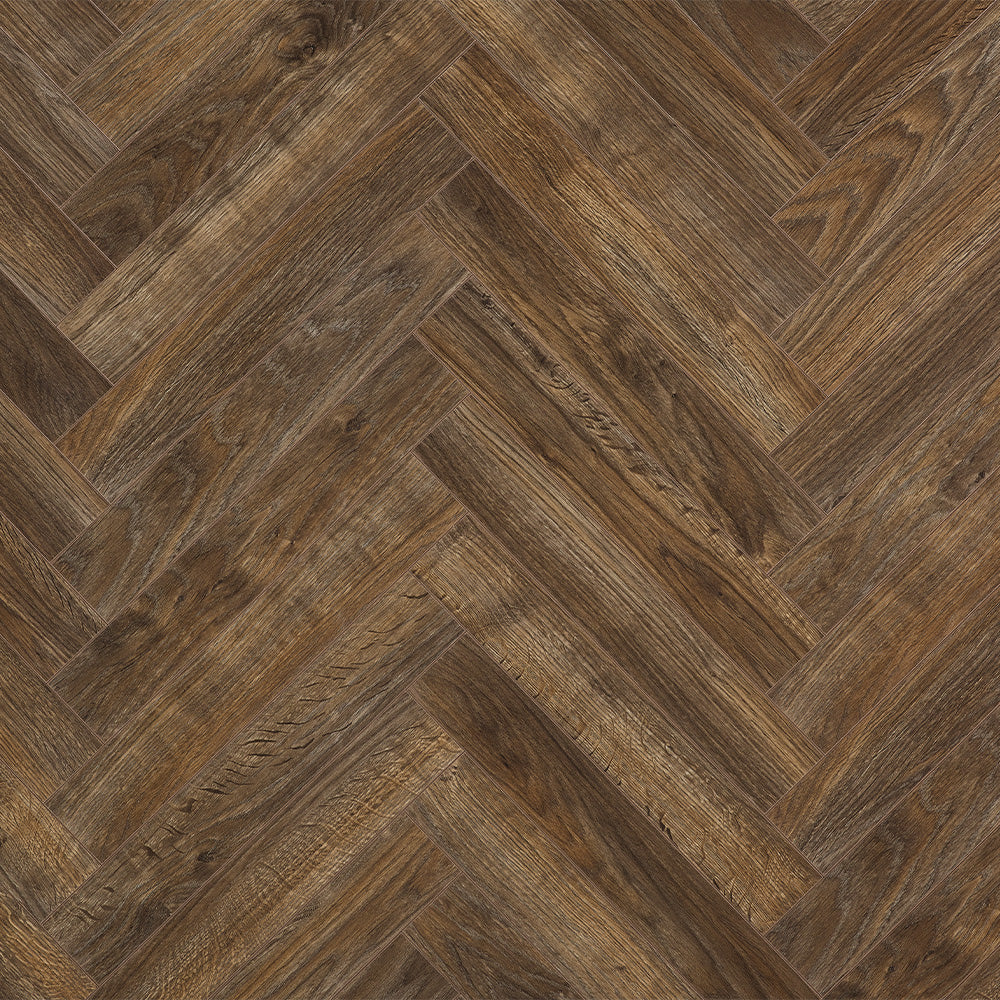 Berry Alloc Chateau 8mm Java Brown Herringbone Laminate - homes-and-floors