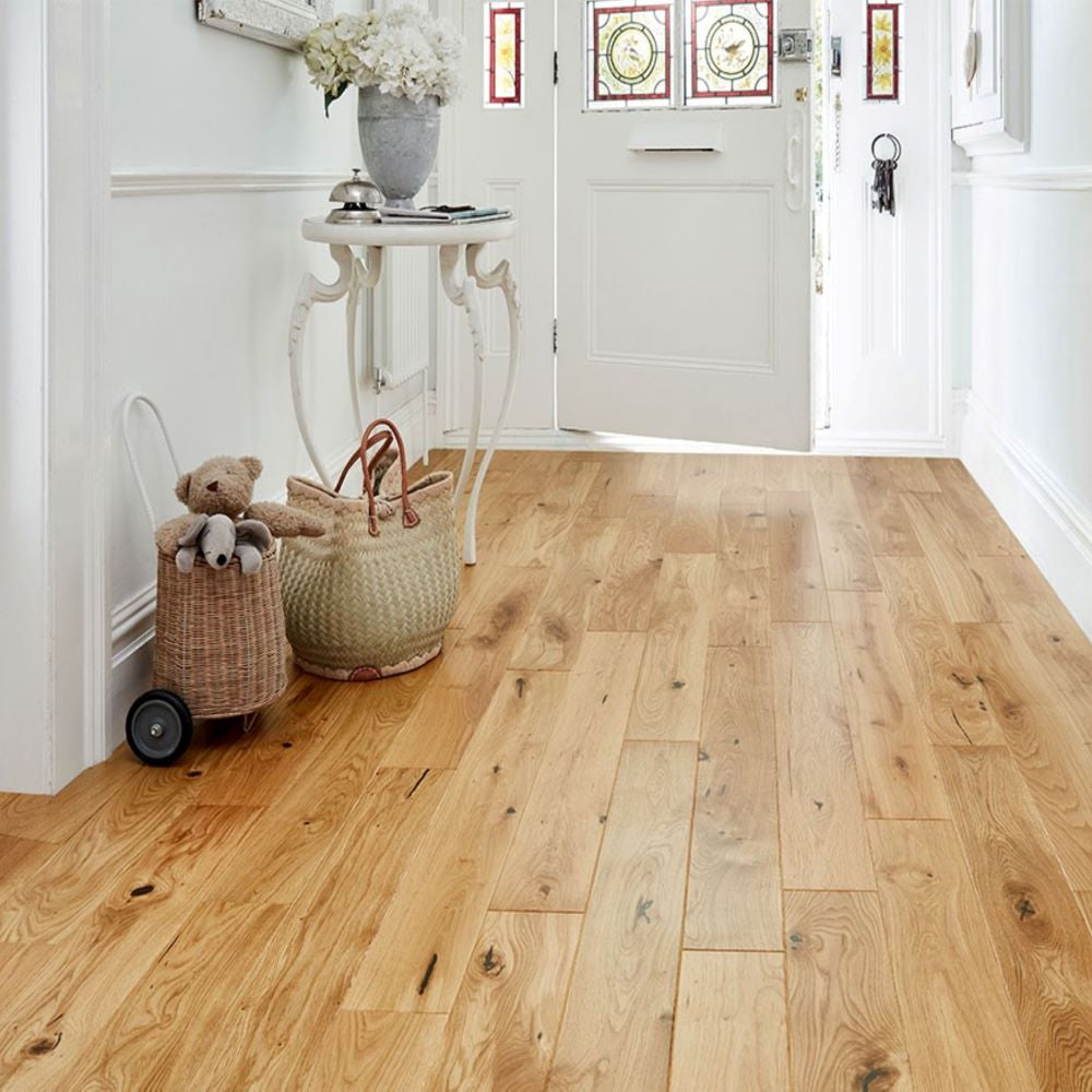 Beaconsfield Natural Oak Lacquered Wood Flooring 18 x 125 (mm)