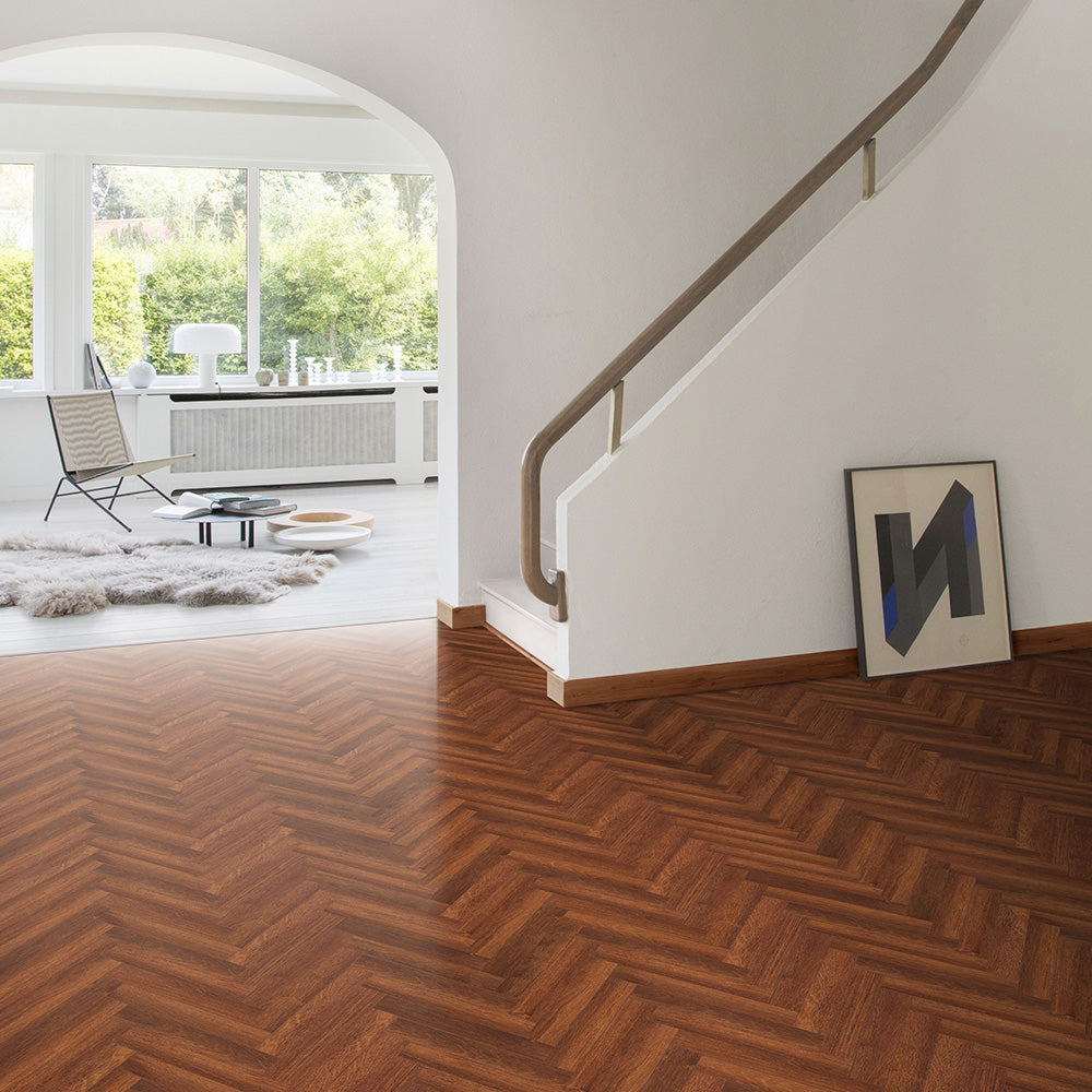 Berry Alloc Chateau 8mm Merbau Bown Herringbone Laminate