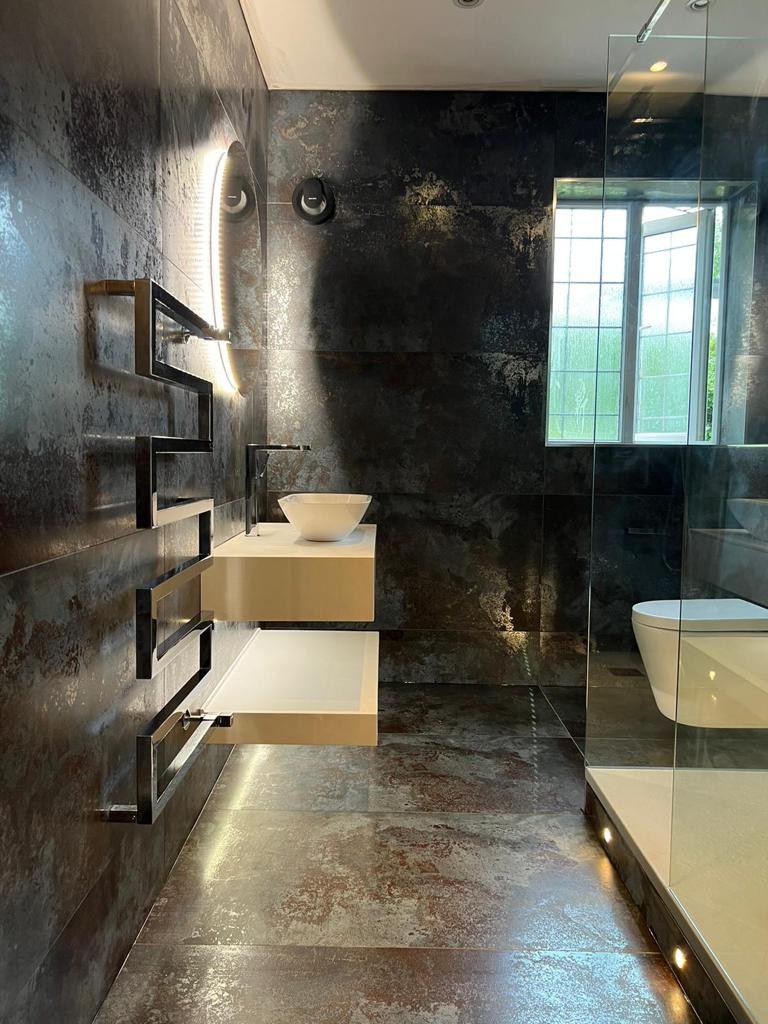 Metallic Blue Porcelain Wall and Floor Tile 60 x 120 (cm) - homes-and-floors