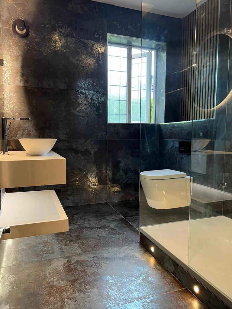 Metallic Blue Porcelain Wall and Floor Tile 60 x 120 (cm) - homes-and-floors