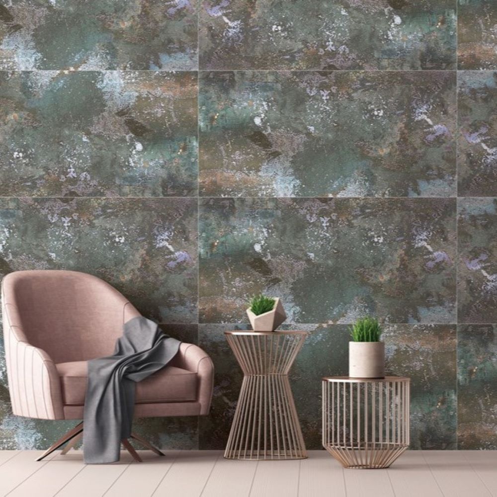 Metallic Teal Porcelain Wall and Floor Tile 60 x 120 (cm) - homes-and-floors