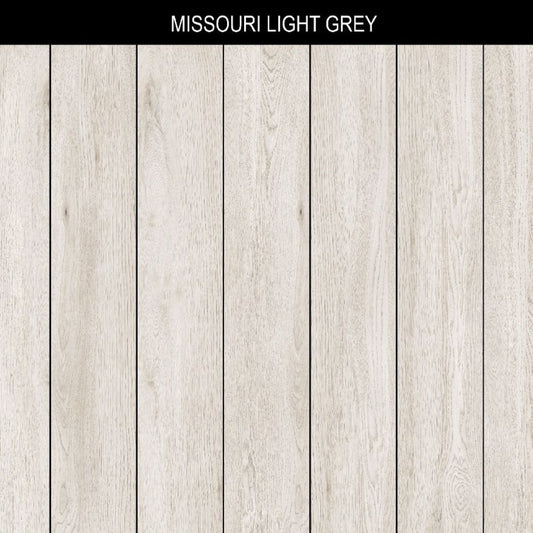 Missouri Light Grey Wood Effect Porcelain Wall & Floor Tile 20 x 120 (cm) - homes-and-floors