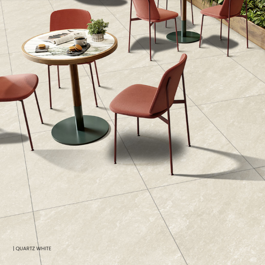 20mm Porcelain Outdoor Tile Quartz White