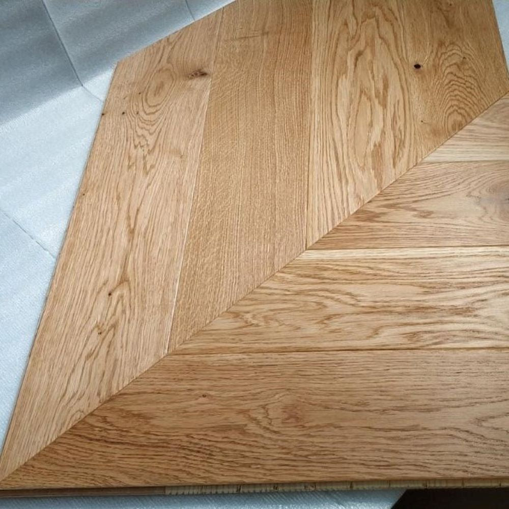 Oxford Chevron Natural Oak Wood Flooring 14 x 130 x 725 (mm)