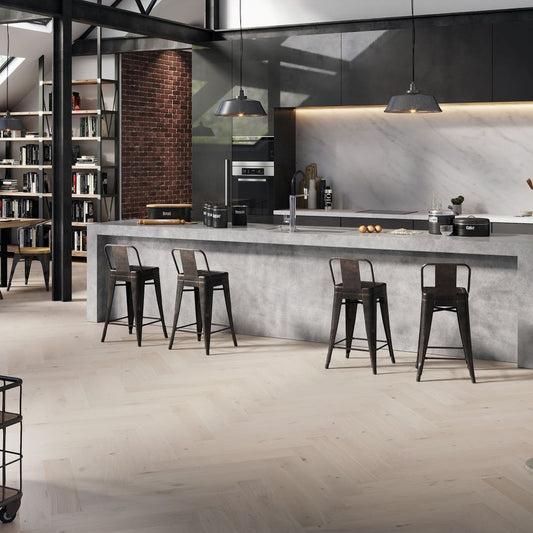 Bayswater Herringbone White Oak Wood Flooring 14 x 110 x 660 (mm) - homes-and-floors