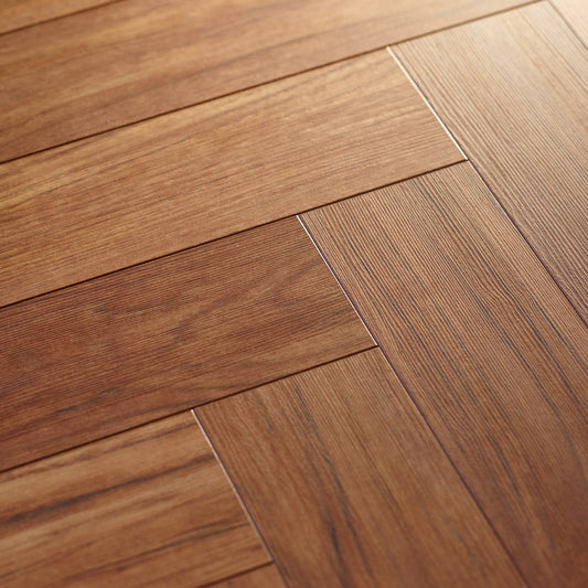 Berry Alloc Chateau 8mm Teak Brown Herringbone Laminate