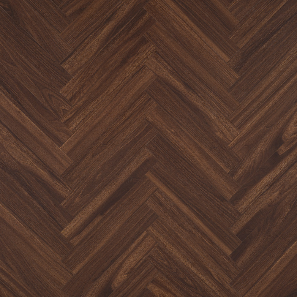 Berry Alloc Chateau 8mm Walnut Brown Herringbone Laminate