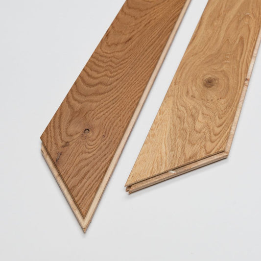 Cambridge Chevron Natural Brushed Oak Wood Flooring 14 x 90 x 510 (mm) - homes-and-floors