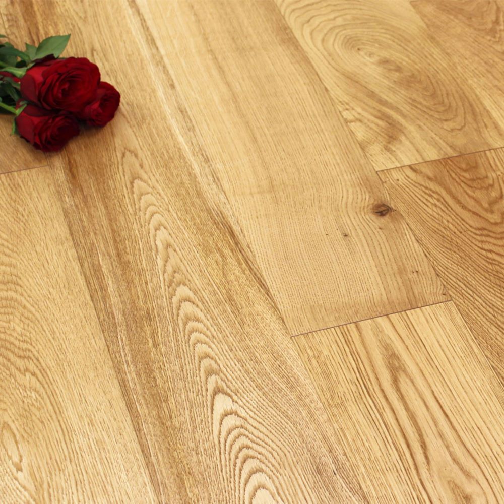 Developer Natural Brushed Oak Wood Flooring 14 x 190 x 1900 (mm) - homes-and-floors