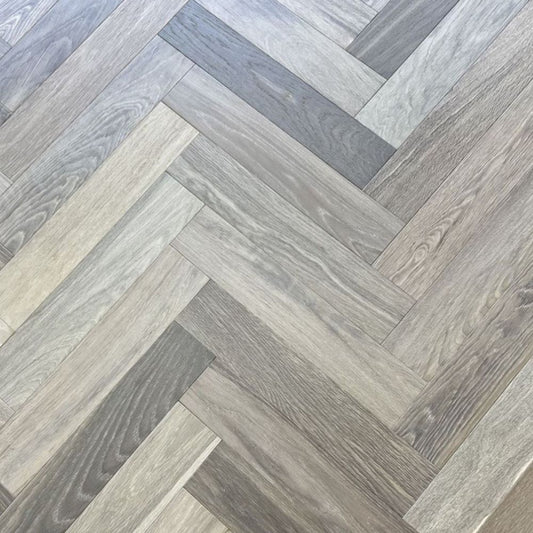 Developer Herringbone Oak Wood Flooring Staggered Grey 14 x 90 x 450 (mm) - homes-and-floors