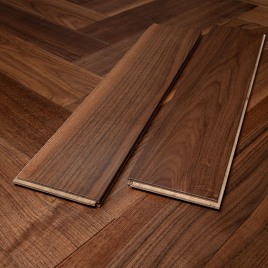 Oxford Herringbone American Black Walnut Lacquered 14 x 125 x 600 (mm)