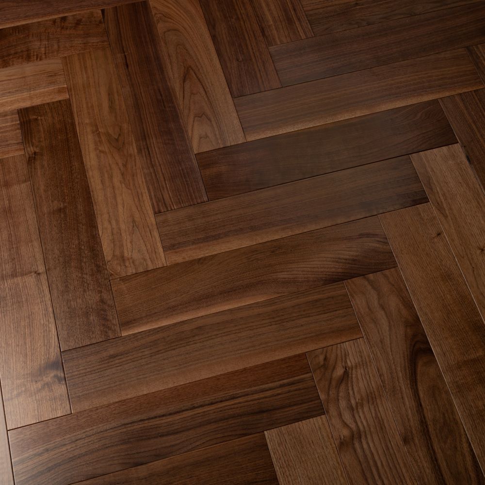 Oxford Herringbone American Black Walnut Lacquered 14 x 125 x 600 (mm)