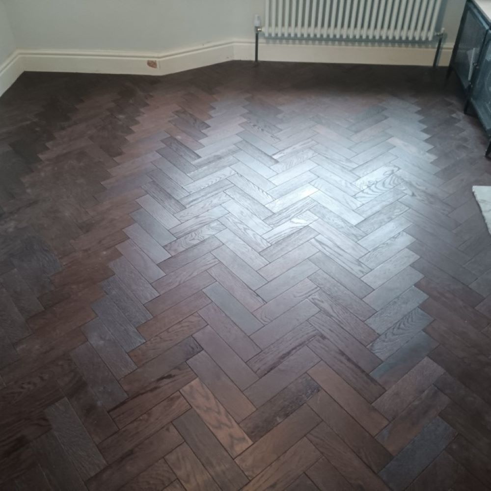 Oxford Herringbone Dark Oak Wood Flooring 18 x 80 x 300 (mm) - homes-and-floors