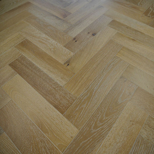 Cambridge Herringbone Smoked White Oak Wood Flooring 18 x 90 x 400 (mm) - homes-and-floors