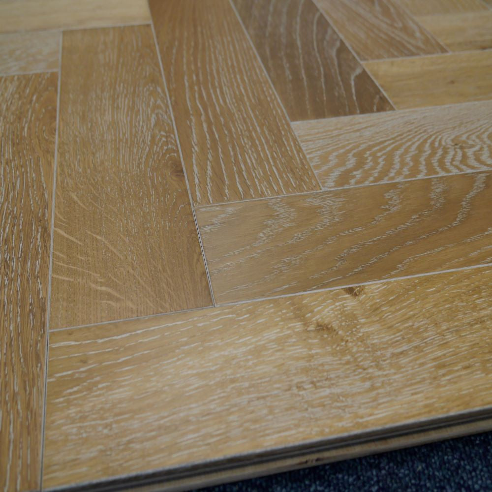 Cambridge Herringbone Smoked White Oak Wood Flooring 18 x 90 x 400 (mm) - homes-and-floors
