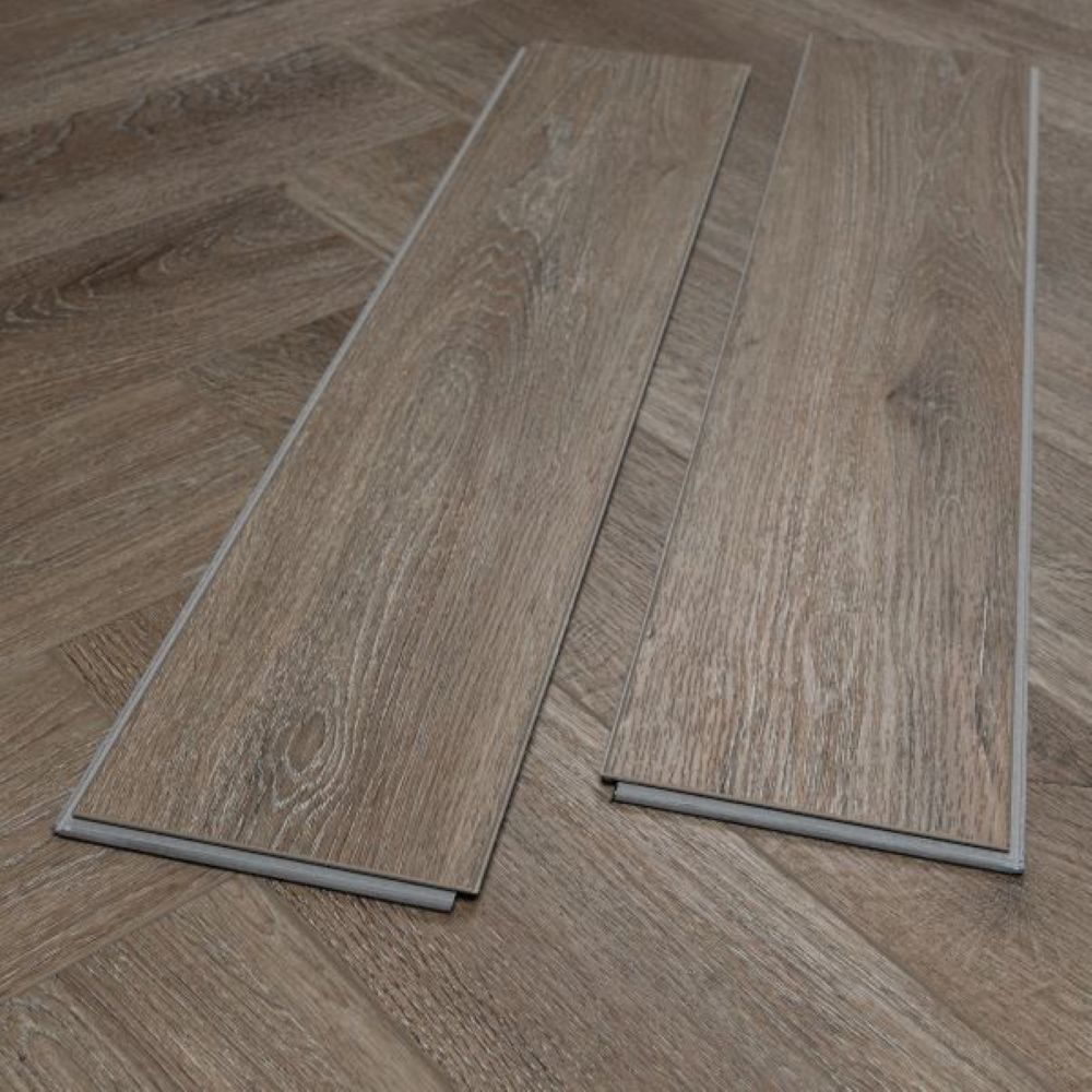 BML Herringbone Misty Smoked SPC Luxury Vinyl Flooring
