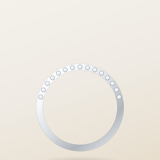 Mira Pavé Band, close view of the bead setting