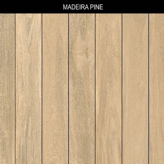 Madeira Pine Wood Effect Porcelain Wall & Floor Tile 20 x 120 (cm)