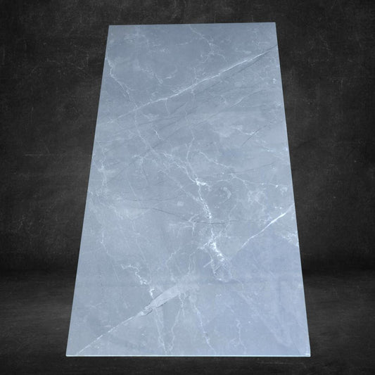 Amrelo Dark Grey Polished Marble Effect Porcelain Wall & Floor Tile 60 x 120 (cm)