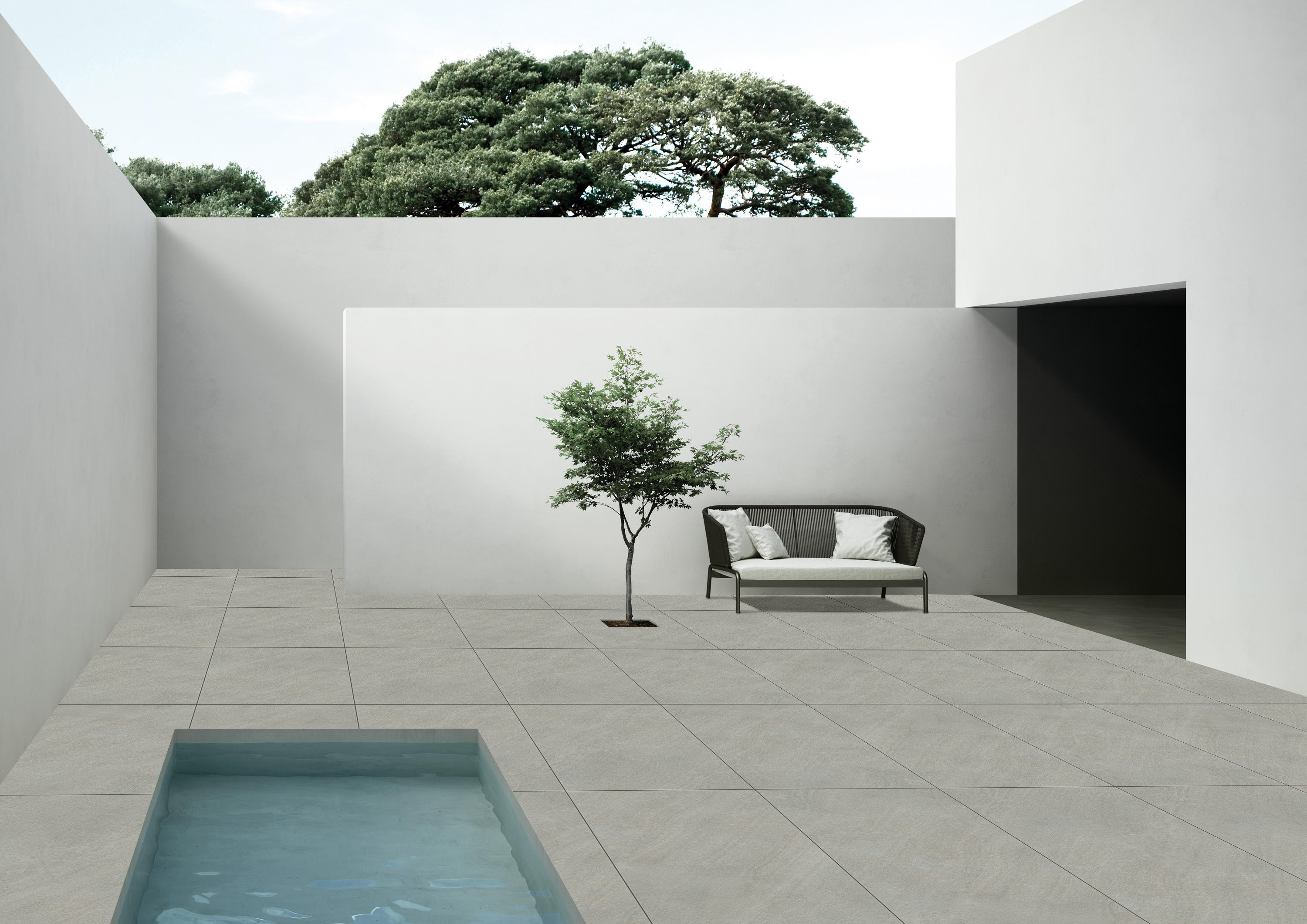 20mm Porcelain Outdoor Tile Austin Grey