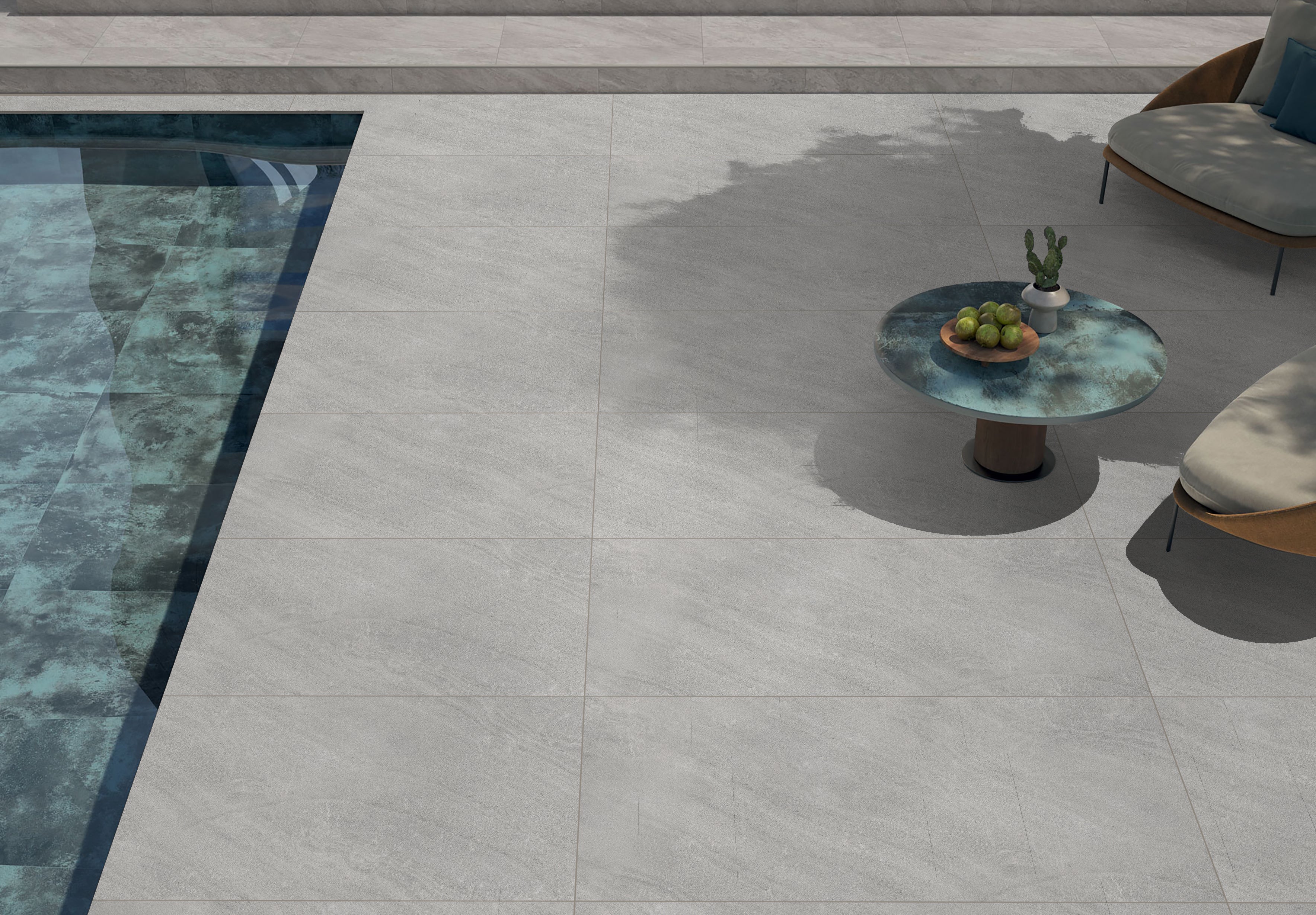 20mm Porcelain Outdoor Tile Austin Grey