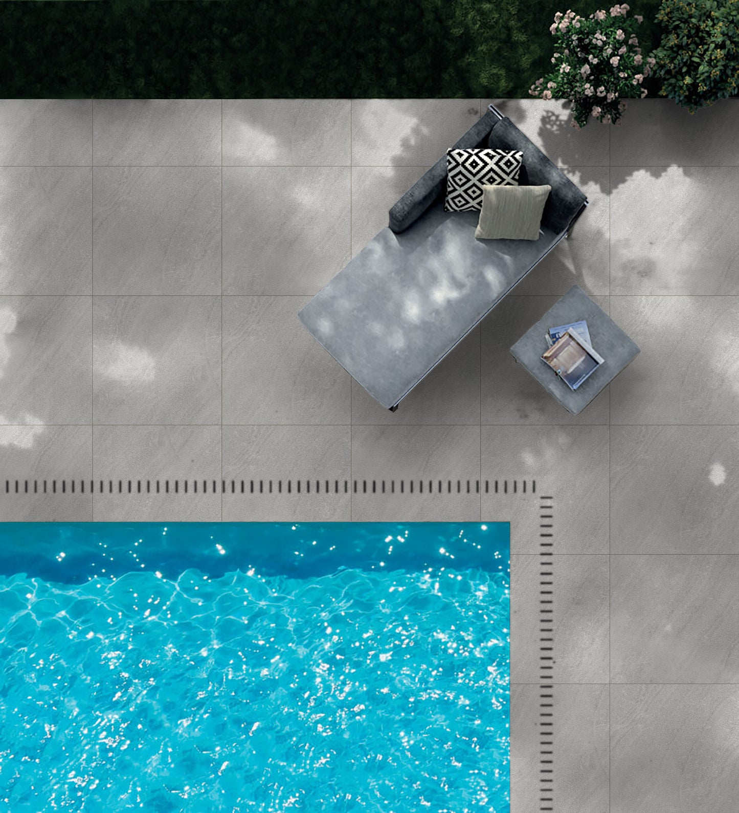 20mm Porcelain Outdoor Tile Austin Grey