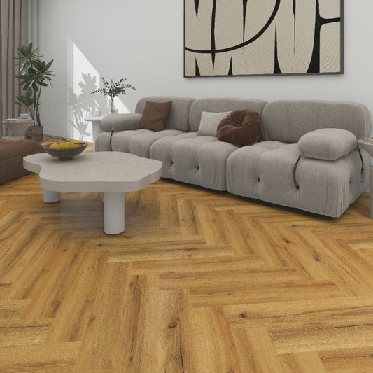 BML Herringbone Antique Smoked Oak SPC Floor