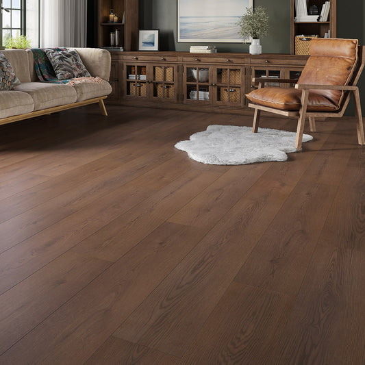 12mm Chestnut Brown Laminate Floor