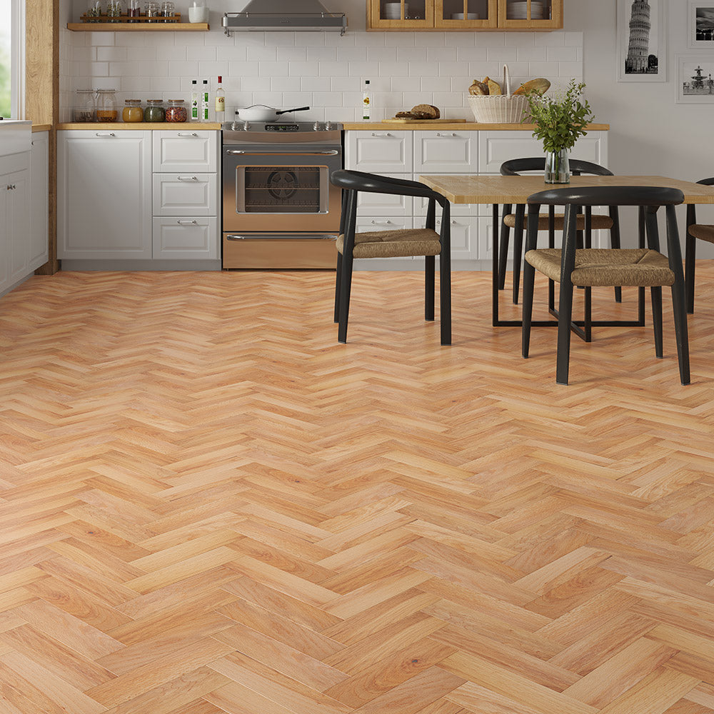 Harrogate Herringbone Brushed Oak 10 x 80 x 300 (mm)