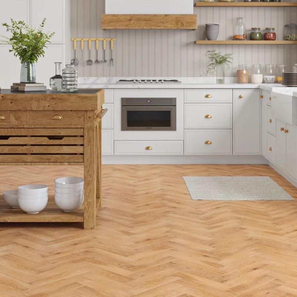 Durham Herringbone Brushed UV Oiled Oak 20 x 80 x 350 (mm)