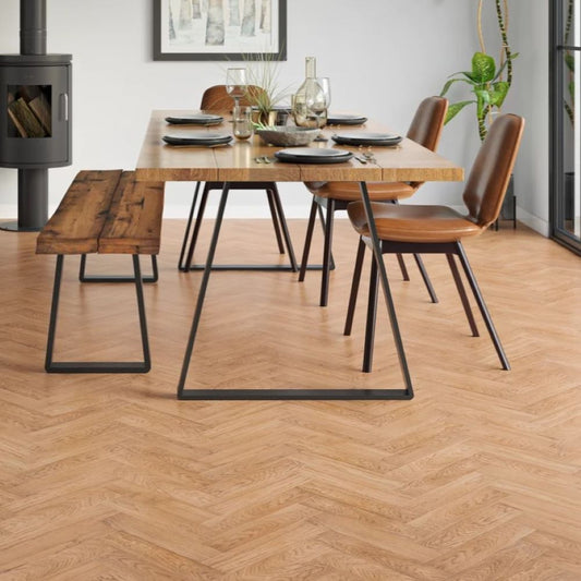 Durham Herringbone Smooth UV Oiled Oak 20 x 80 x 350 (mm)