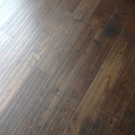 Windsor Solid Coffee Handscraped Oak Wood Flooring 18 x 150 mm