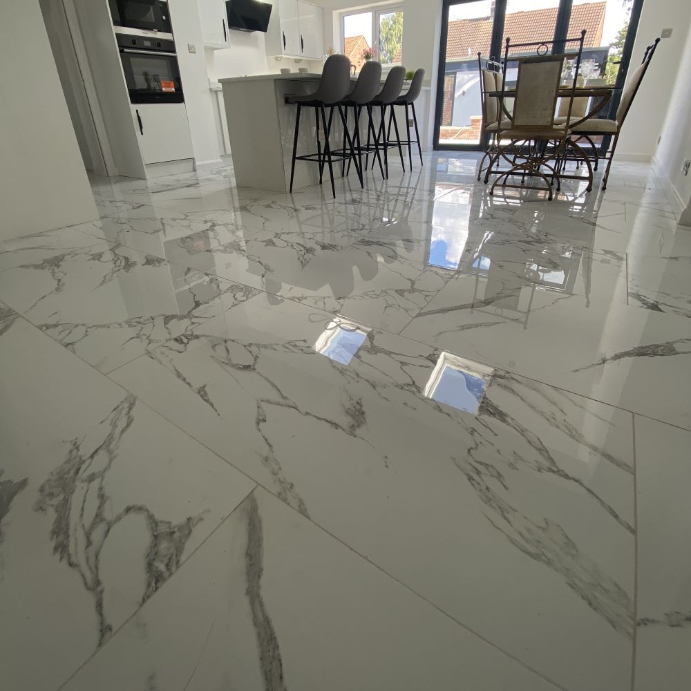 Terenzo Marble Effect Polished Porcelain Wall & Floor Tile 60 x 120 (cm)