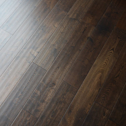 Windsor Solid Coffee Handscraped Oak Wood Flooring 18 x 125 mm