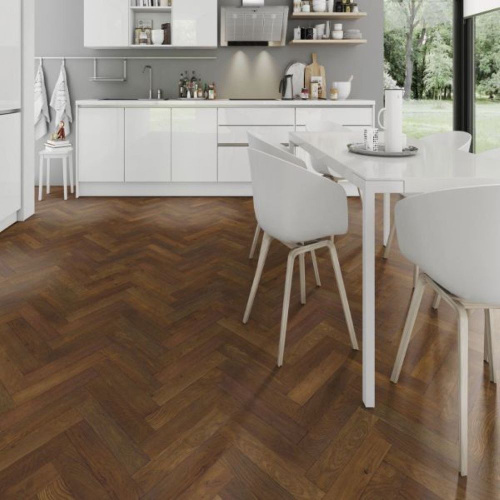 Oxford Herringbone Chestnut Oak Wood Flooring 14 x 90 x 400 (mm)