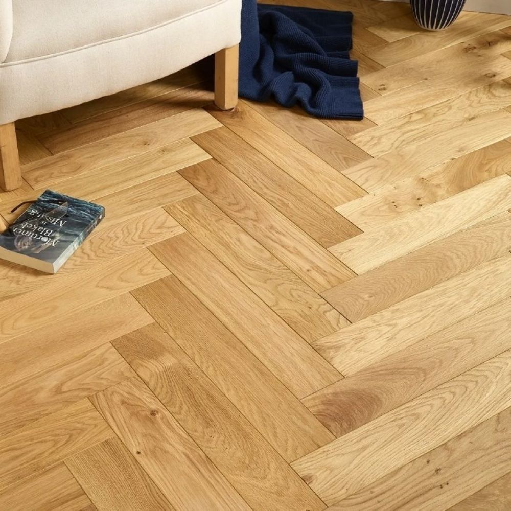 Cambridge Herringbone Natural Oak 18 x 100 x 500 (mm)